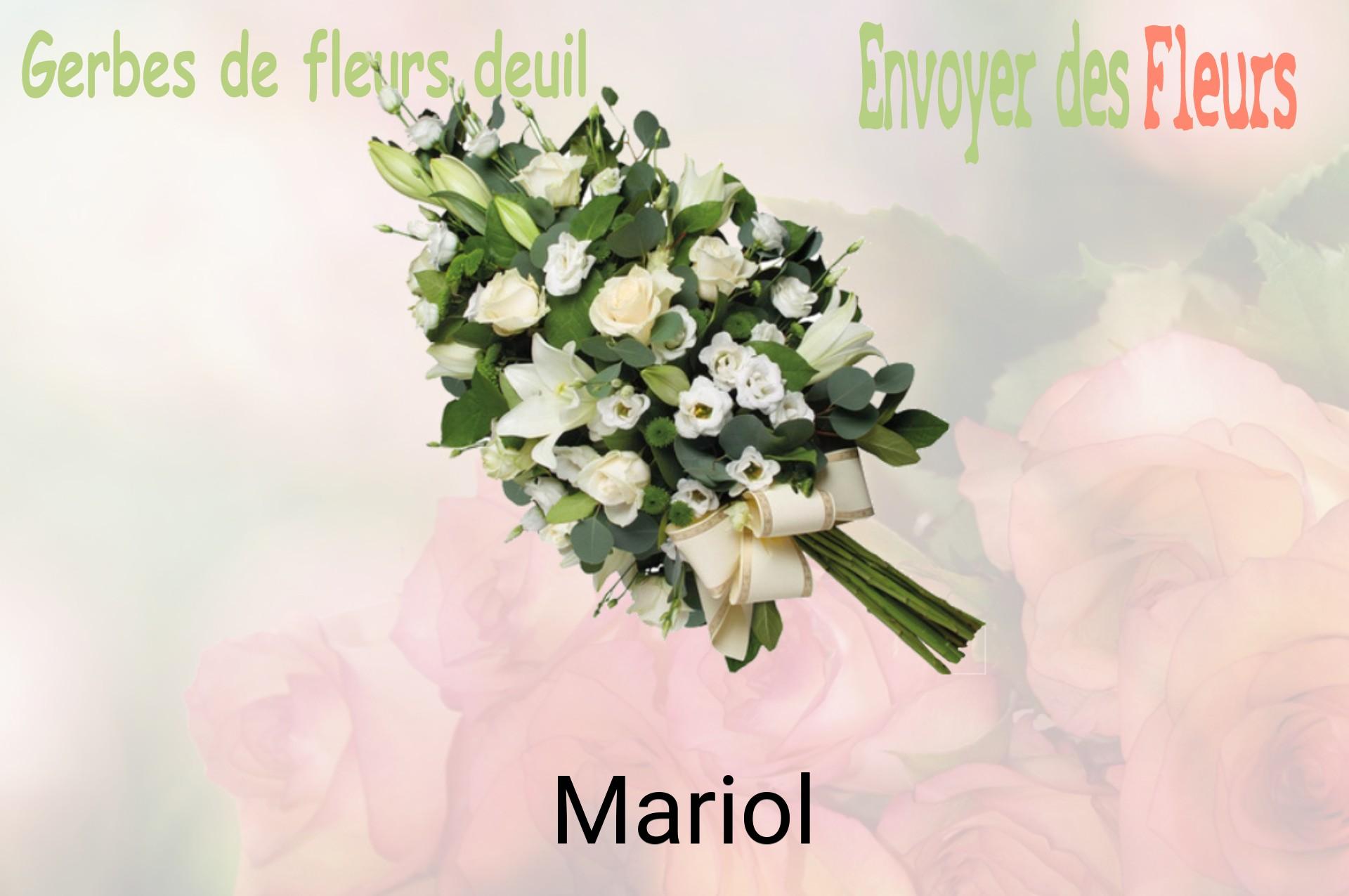 Gerbe de fleurs de deuil livrée à Mariol